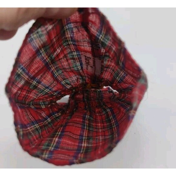 Vintage 1980 My First Barbie Strapless Red Plaid Dress #1913 Mattel Doll Fashion - Picture 3 of 6